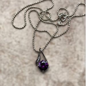 Amethyst Pendant Necklace